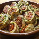 schweineroulade mit chorizo