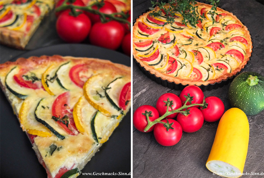 Zucchini-Tomaten-Quiche | Geschmacks-Sinn