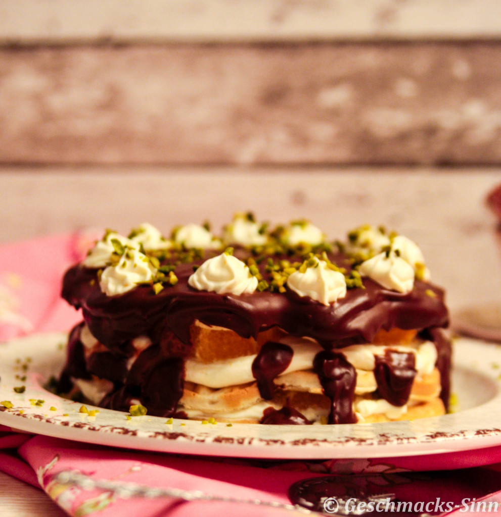 Muskat-Waffeltorte mit Orangen-Vanillecreme | Geschmacks-Sinn